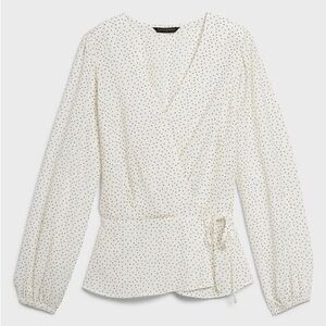 Banana Republic Factory Polka Dot Wrap Top |Size S|